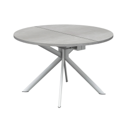 CONNUBIA table extensible à rallonge avec piètement blanc optique mat GIOVE CB/4739-D 120 cm