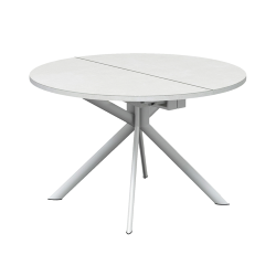 CONNUBIA table extensible à rallonge avec piètement blanc optique mat GIOVE CB/4739-D 120 cm