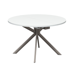 CONNUBIA table extensible à rallonge avec piètement tourterelle mat GIOVE CB/4739-D 120 cm