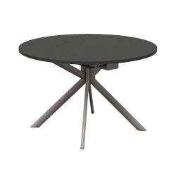 CONNUBIA table extensible à rallonge avec piètement tourterelle mat GIOVE CB/4739-D 120 cm