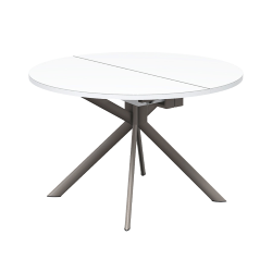 CONNUBIA table extensible à rallonge avec piètement tourterelle mat GIOVE CB/4739-D 120 cm