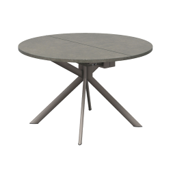 CONNUBIA table extensible à rallonge avec piètement tourterelle mat GIOVE CB/4739-D 120 cm