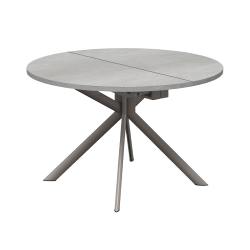 CONNUBIA table extensible à rallonge avec piètement tourterelle mat GIOVE CB/4739-D 120 cm