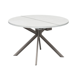 CONNUBIA table extensible à rallonge avec piètement tourterelle mat GIOVE CB/4739-D 120 cm