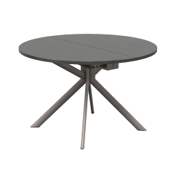 CONNUBIA table extensible à rallonge avec piètement tourterelle mat GIOVE CB/4739-D 120 cm