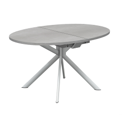 CONNUBIA table extensible à rallonge avec piètement blanc optique mat GIOVE CB/4739-E 140 cm