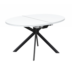 CONNUBIA table extensible à rallonge avec piètement noir mat GIOVE CB/4739-E 140 cm