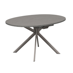 CONNUBIA table extensible à rallonge avec piètement tourterelle mat GIOVE CB/4739-E 140 cm