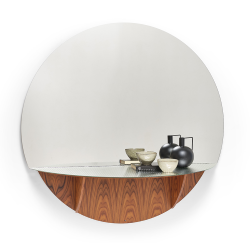 MOGG miroir mural ronde BRAME avec étagère
