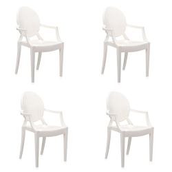 KARTELL set de 4 chaises LOUIS GHOST