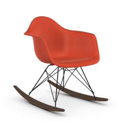 VITRA RAR fauteuil à bascule Eames Plastic Armchair base basic dark et érable foncé