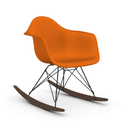 VITRA RAR fauteuil à bascule Eames Plastic Armchair base basic dark et érable foncé