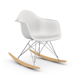 VITRA RAR fauteuil à bascule Eames Plastic Armchair base chromée et érable jaune