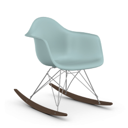 VITRA RAR fauteuil à bascule Eames Plastic Armchair base chromée et érable foncé