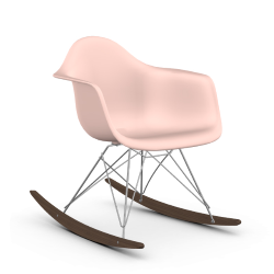 VITRA RAR fauteuil à bascule Eames Plastic Armchair base chromée et érable foncé