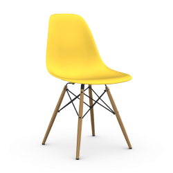 VITRA chaise avec piètement miel Eames Plastic Side Chair DSW NOUVELLES DIMENSIONS