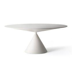 DESALTO table ovale pour l'extérieur CLAY OUTDOOR 160 x 110 cm