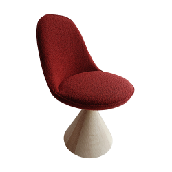 PORRO chaise avec base conique pivotante ROMBY [Nouveau produit, pour exposition]