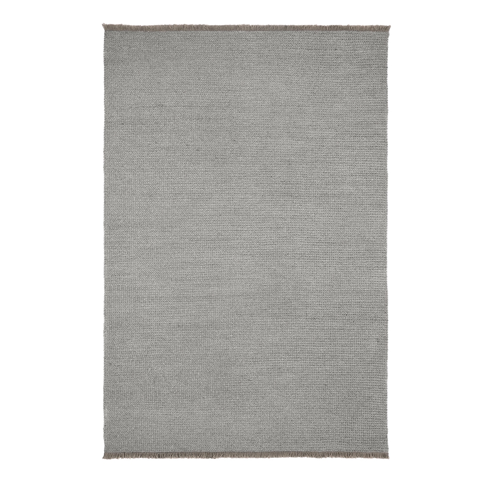 Tapis en pet gris à frange bleue 360 x 240 cm K-LIM - Kartell