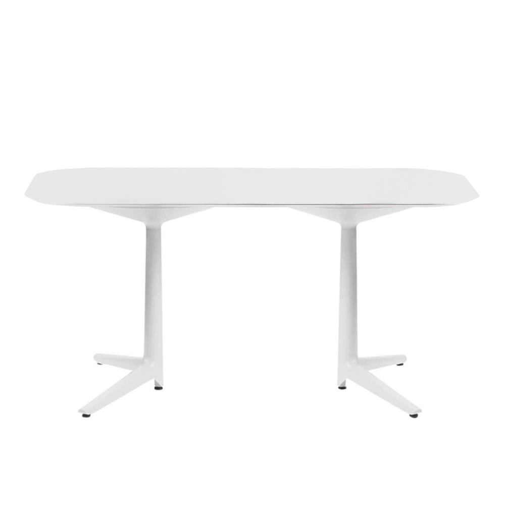 KARTELL table MULTIPLO XL avec plateau rectangulaire 158x90 cm (Blanc ...