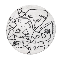 QEEBOO tapis ronde SUMMER TRIP Shantell Martin Collection