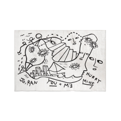 QEEBOO tapis rectangulaire DREAM DIMENSION Shantell Martin Collection