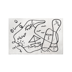 QEEBOO tapis rectangulaire WHISPERING WAVES Shantell Martin Collection