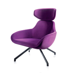 ALMA DESIGN fauteuil X 2BIG avec structure en acier verni anthracite