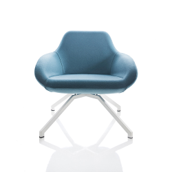 ALMA DESIGN fauteuil X BIG avec structure en acier verni blanc