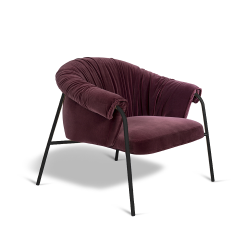 ALMA DESIGN fauteuil SCALA avec structure en acier verni noir