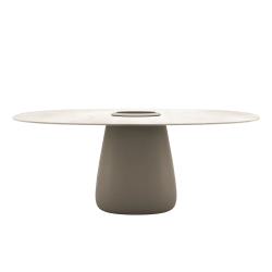 QEEBOO table pour l'extérieur COBBLE BUCKET avec le plateau en GRÈS 190 cm