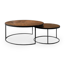 ETHNICRAFT set de 2 tables basses NESTING