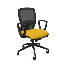 LEYFORM fauteuil de bureaus SPRINT RE avec accoudoirs fixe et la base noire