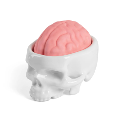 SELETTI porte-savon BRAIN WASH en forme de crâne avec savon