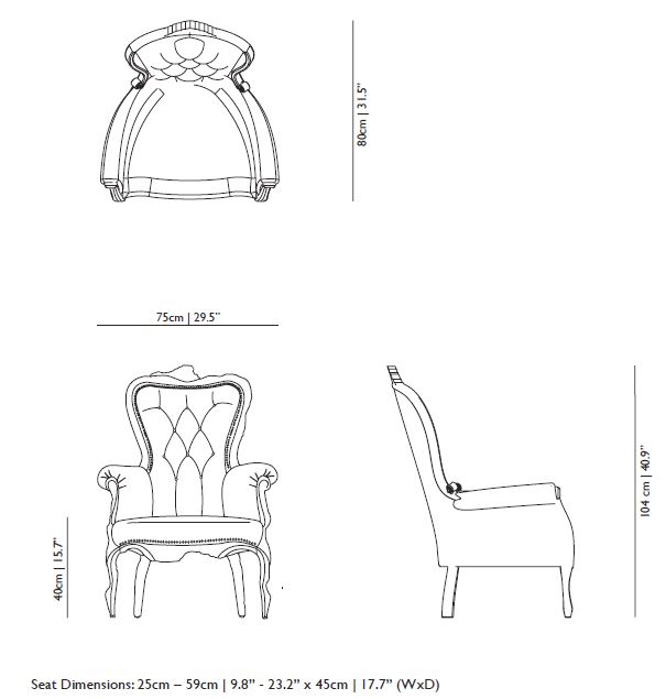 Moooi smoke chair misure