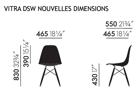 Vitra DSW Nuove dimensioni