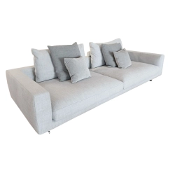 FLEXFORM canapé 3 places CAMPIELLO 277x116 cm avec 4 coussins décoratifs